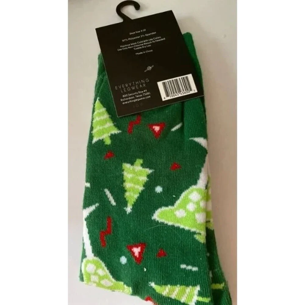 Christmas Trees & Martini adult socks Shoe size 4-10